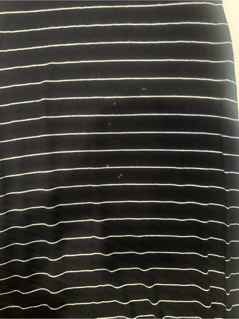 Black & White Striped Maxi Skirt | Stretch Knit Foldover Long Skirt - Picture 3 of 8